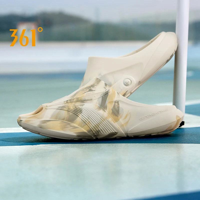 361 Degrees Furious Men Slippers Outdoors Breathable Soft Anti-slip Antiskid Sandal Flexible Durable Stable Male Shoes 672521113