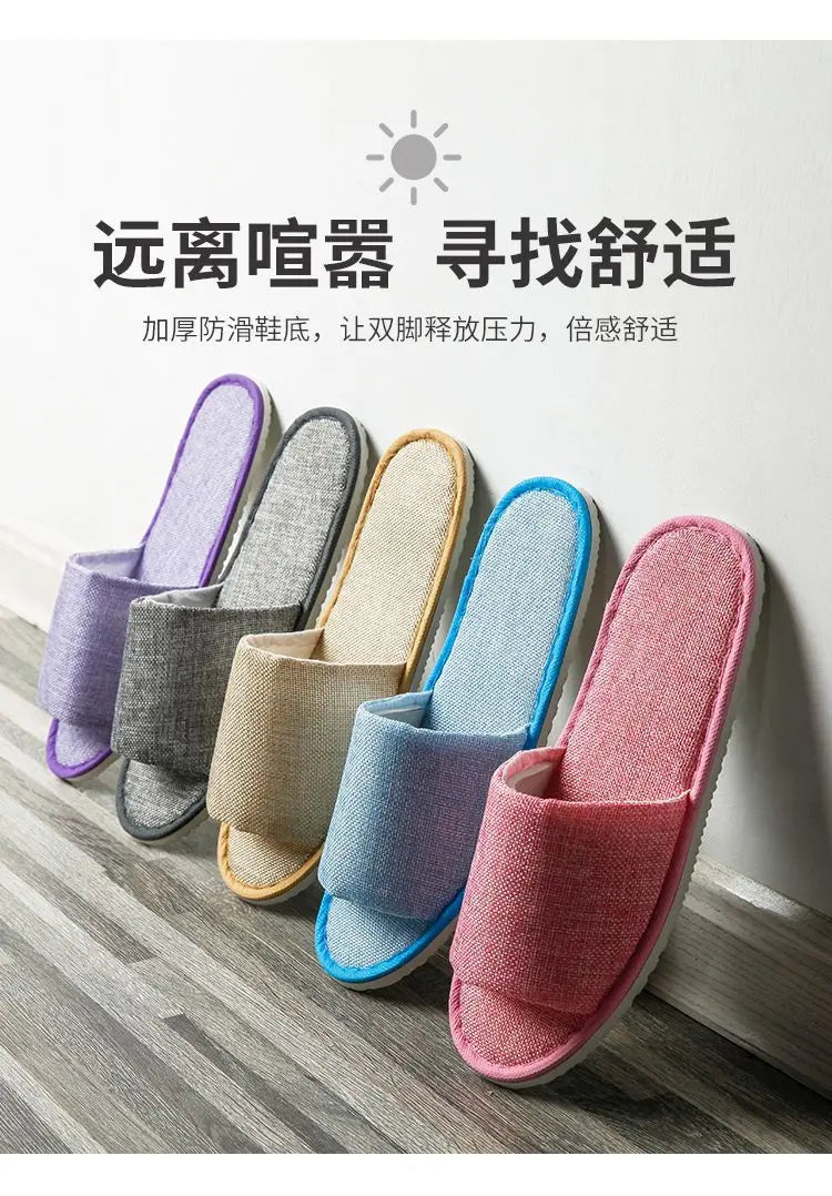5Pairs/Lot Men Women Disposable Hotel Guest Slippers Cotton Slides Home Travel SPA Slipper Hospitality Cheap Indoor Slip-on