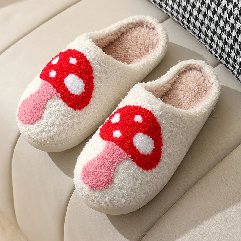 Women's Winter High-End Cotton Slippers, Women's Indoor Home Plush Warm Maternity Slippers, Couple Slippers with Added Fleece for Men in Autumn and Winter