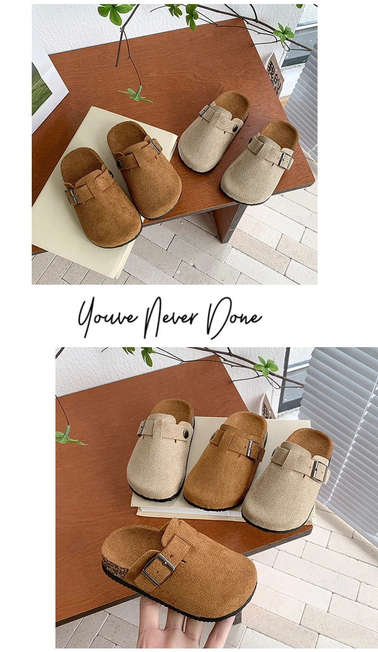 Children's Outdoor Slippers Casual Flat Shoes, Breathable Outdoor Shoes Suitable for Indoor and Outdoor Activities
