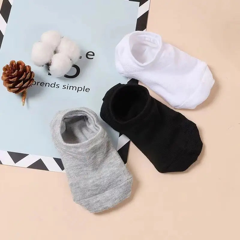 5/10/20 Pairs Summer Boat Socks For Men Non-slip Silicone Invisible Cotton Socks Breathable No-Show Slippers Sport Ankle Socks