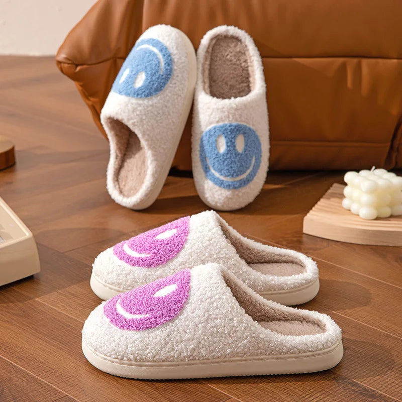 Women's Winter High-End Cotton Slippers, Women's Indoor Home Plush Warm Maternity Slippers, Couple Slippers with Added Fleece for Men in Autumn and Winter