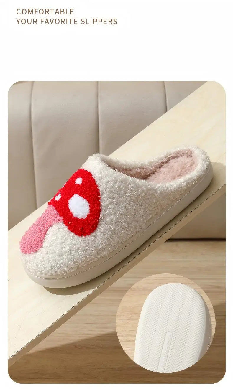 Women's Winter High-End Cotton Slippers, Women's Indoor Home Plush Warm Maternity Slippers, Couple Slippers with Added Fleece for Men in Autumn and Winter