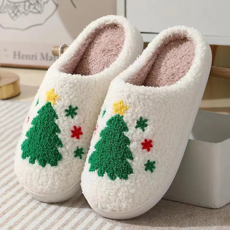 Women's Winter High-End Cotton Slippers, Women's Indoor Home Plush Warm Maternity Slippers, Couple Slippers with Added Fleece for Men in Autumn and Winter