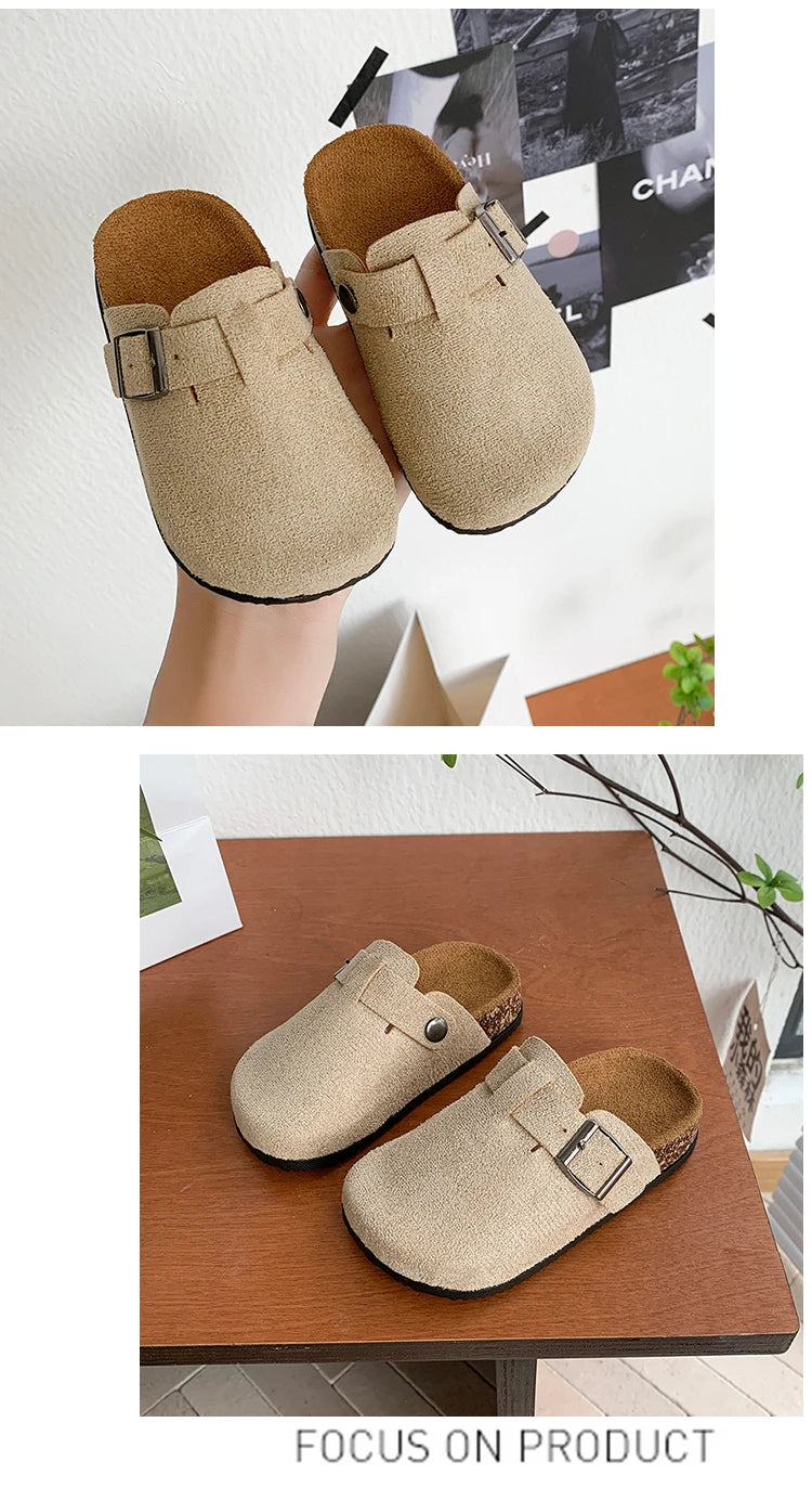 Children's Outdoor Slippers Casual Flat Shoes, Breathable Outdoor Shoes Suitable for Indoor and Outdoor Activities