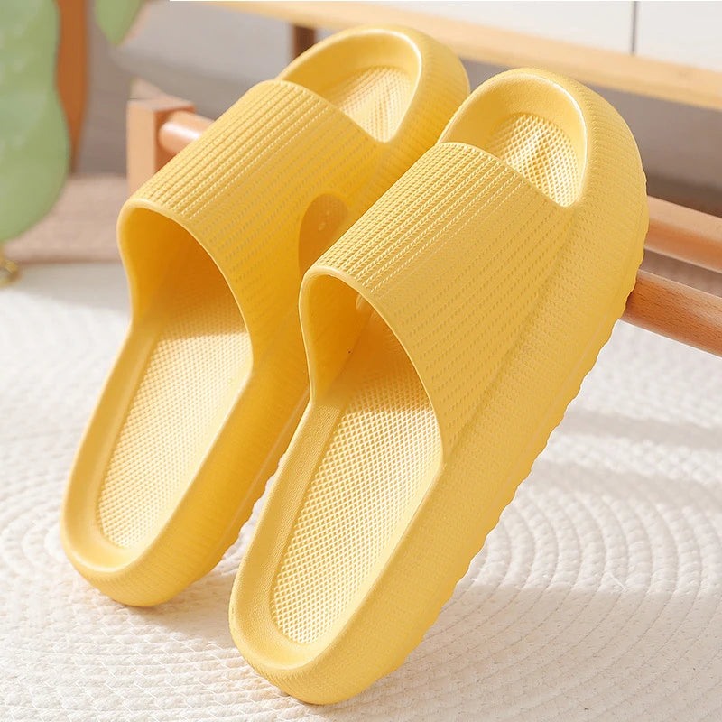 Kidmi Summer Thick Sole Slippers Women Sandals Household Softsole Slippers Antiskid Breathable Shoes Flat Sandals For Women