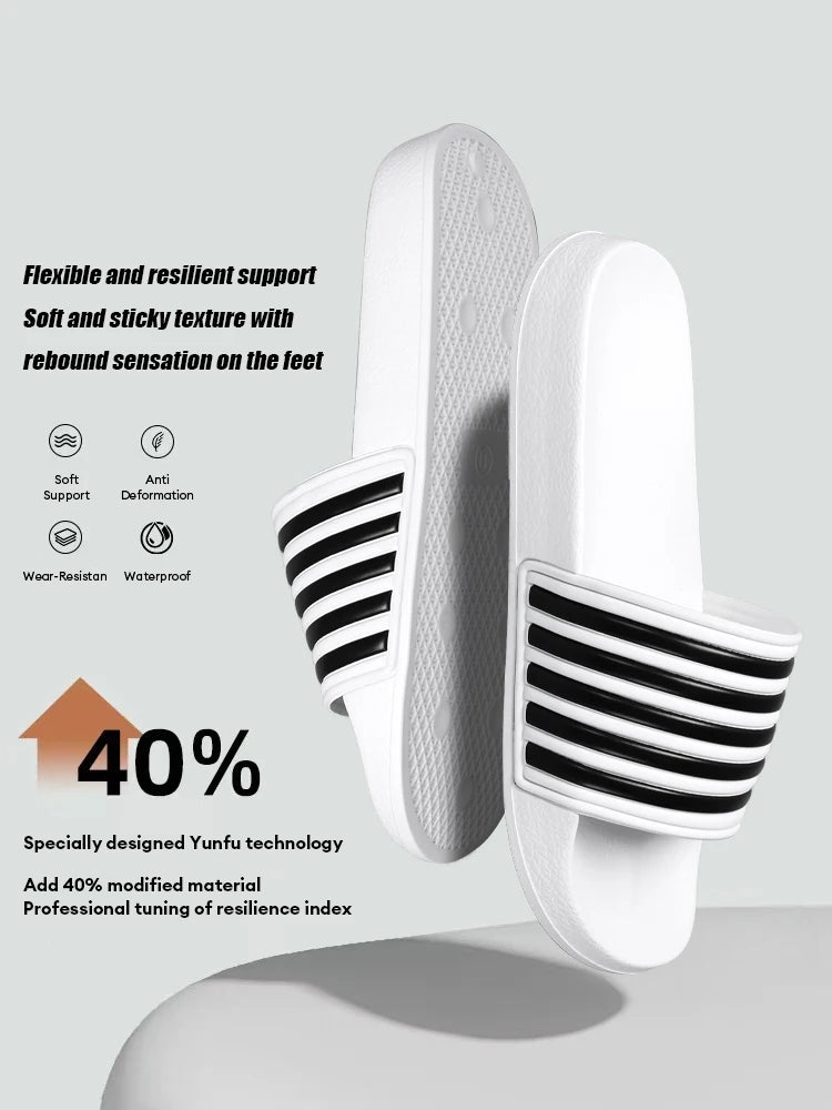 Men's Slides Sandals EVA Foam Comfortable Non-Slip Women's Massage Slippers for Beach Pool House Indoor Outdoor Shower