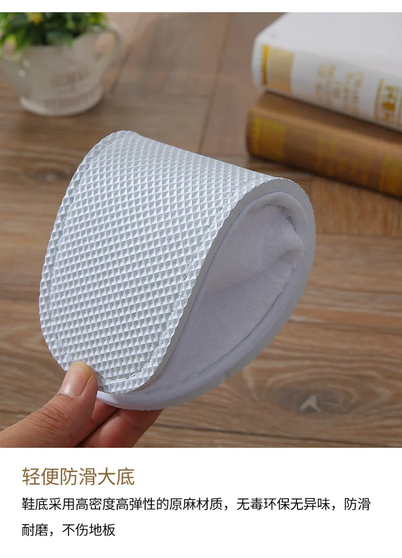 5Pairs/Lot Men Women Disposable Hotel Guest Slippers Cotton Slides Home Travel SPA Slipper Hospitality Cheap Indoor Slip-on
