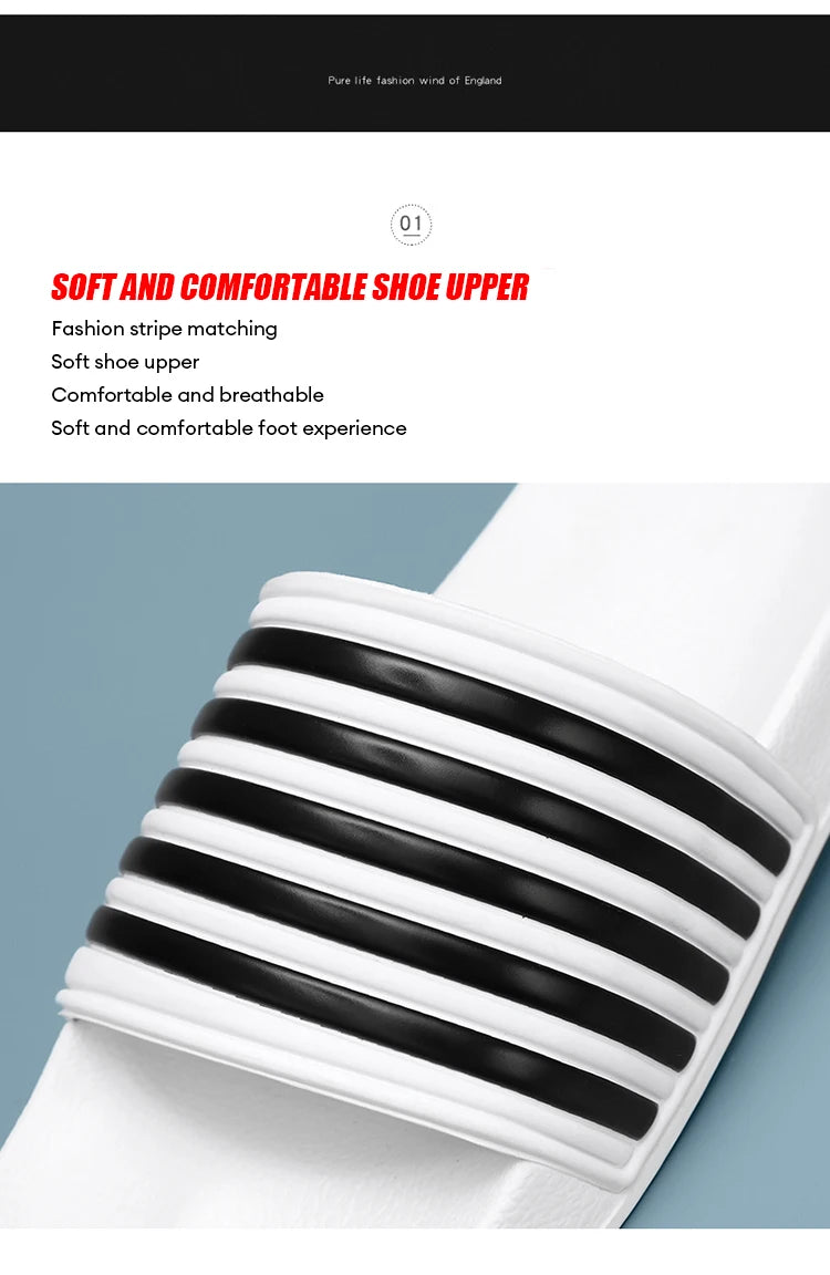Men's Slides Sandals EVA Foam Comfortable Non-Slip Women's Massage Slippers for Beach Pool House Indoor Outdoor Shower