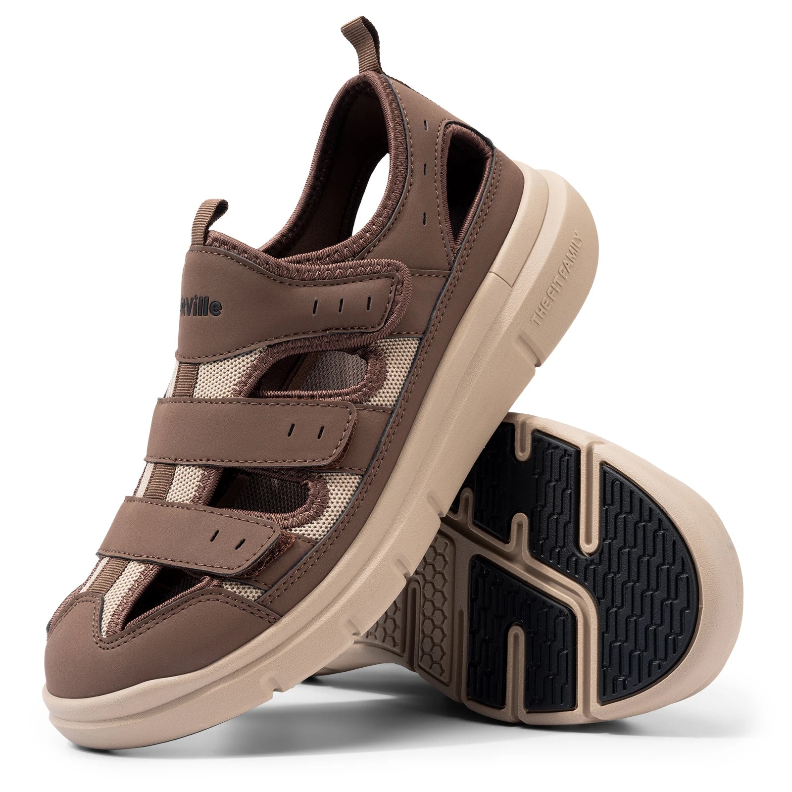 FitVille Men's Sandals Widened Diabetes Shoes Mens Casual Shoes Lightweight for Plantar Fasciitis Arch support Relief Pain