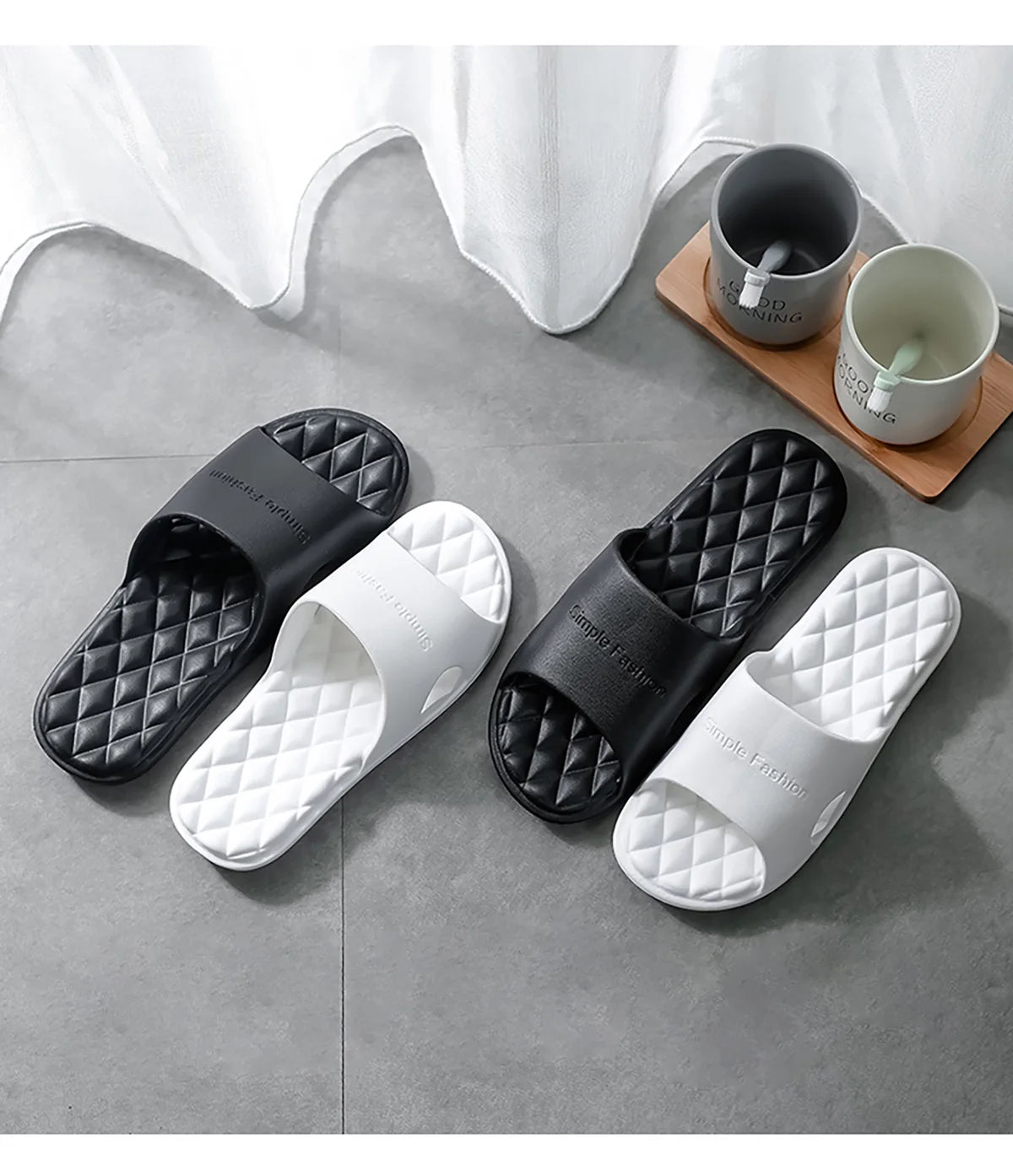 TZLDN 36-49 plus size EVA Soft Bottom Slippers for Women Home Bathroom Summer Sandals for Men Summer Beach Wear Unisex Slides