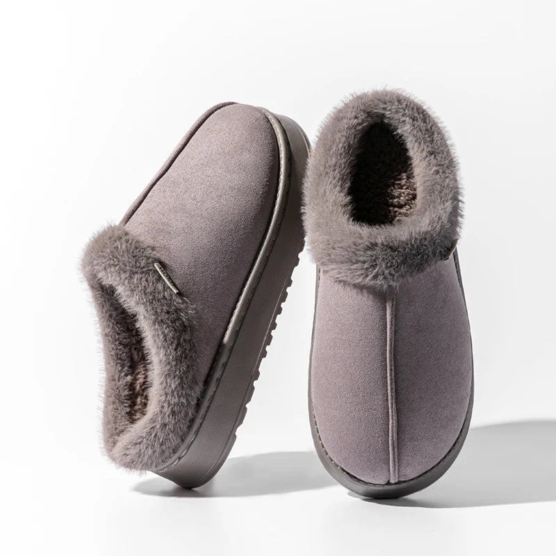 Autumn and Winter Slippers Women's Indoor Home Comfortable Fashion All-match Plush Warm Slippers Unisex Home Shoes for Winter