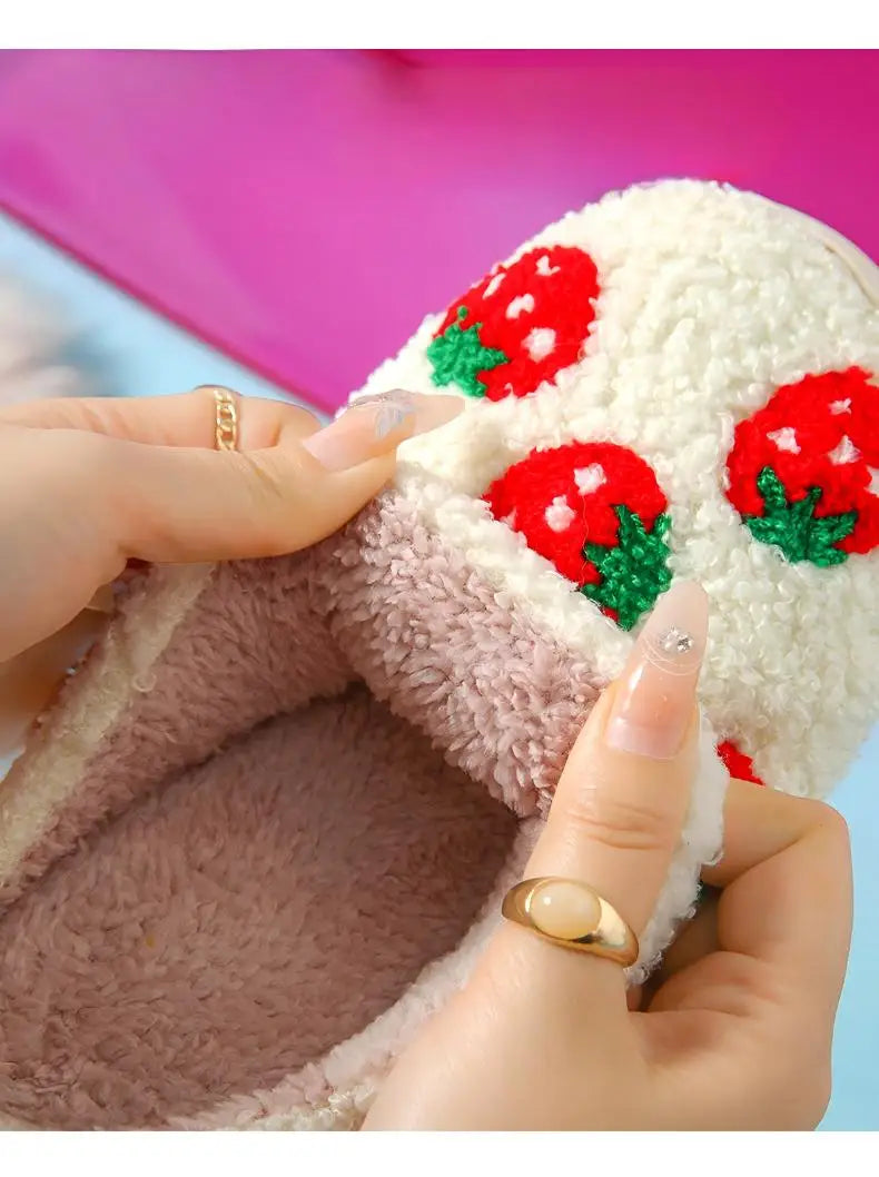 Women's Winter High-End Cotton Slippers, Women's Indoor Home Plush Warm Maternity Slippers, Couple Slippers with Added Fleece for Men in Autumn and Winter