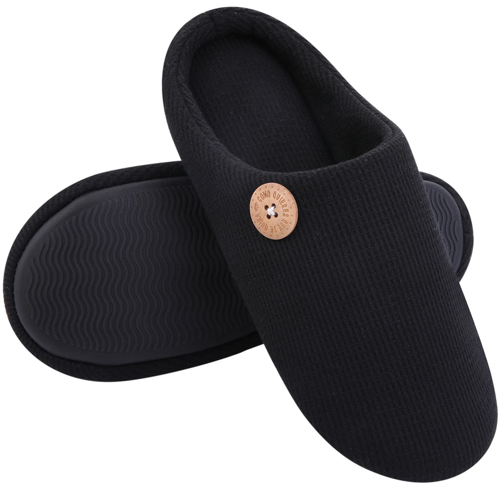 Classic Men Slippers Indoor Men Slippers Fashion Men House Slippers Outdoor Antiskid Soft Men Flat Slippers Winter Bedroom Shoes