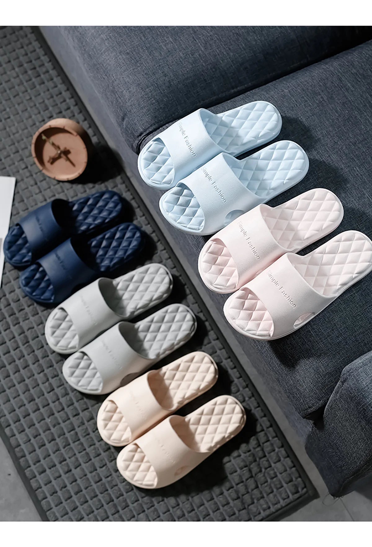 TZLDN 36-49 plus size EVA Soft Bottom Slippers for Women Home Bathroom Summer Sandals for Men Summer Beach Wear Unisex Slides