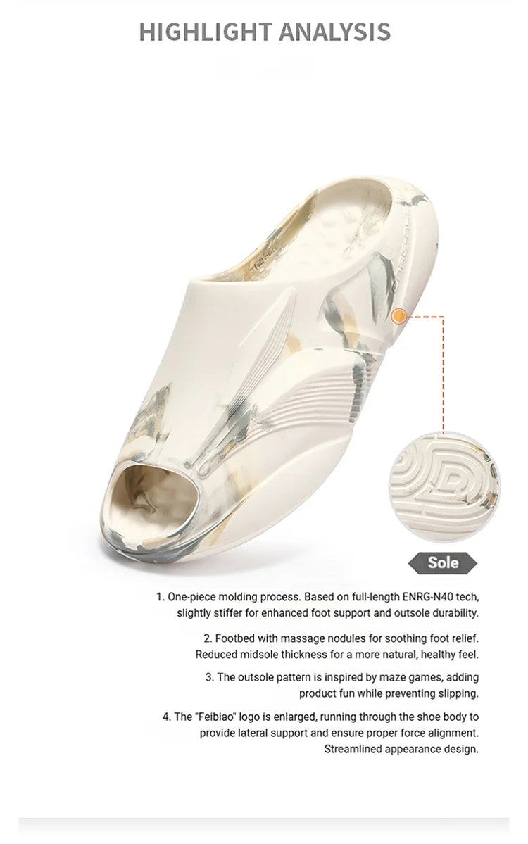 361 Degrees Furious 2 Men and Women Slippers Soft Comfortable Resilience Durable Skidproof Outdoor Home Unisex Slipper 672621110
