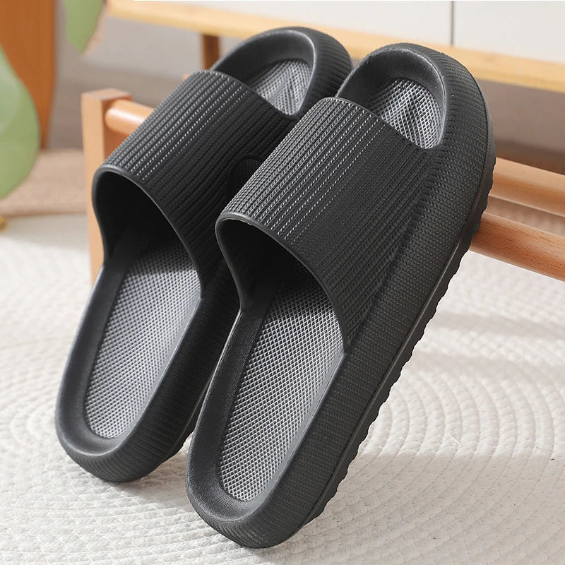 Kidmi Summer Thick Sole Slippers Women Sandals Household Softsole Slippers Antiskid Breathable Shoes Flat Sandals For Women