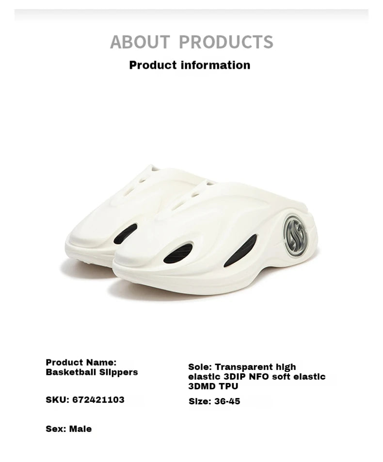 361 Degrees AG Whale 2 Men and Women's Trendy Slippers Anti-slip Deodorization Soft Comfortable Thick Bottom Slippers 672421103