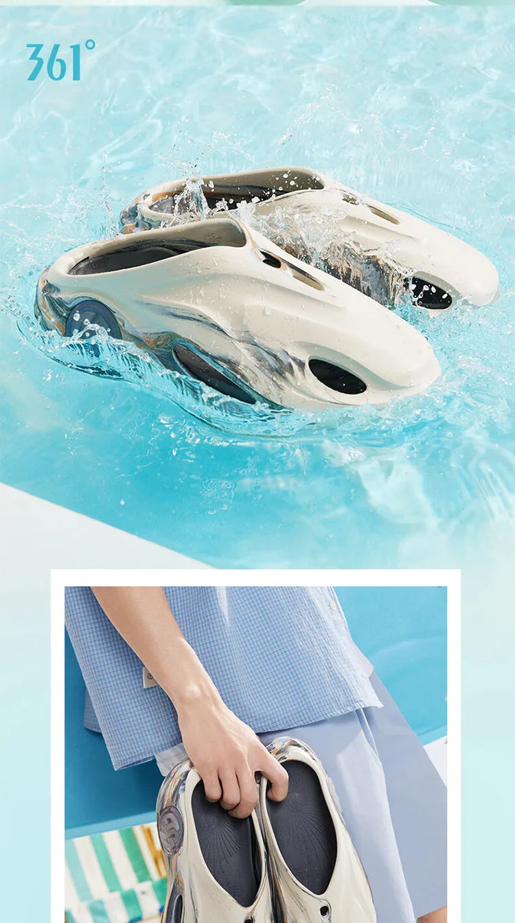 361 Degrees AG Whale 2 Men and Women's Trendy Slippers Anti-slip Deodorization Soft Comfortable Thick Bottom Slippers 672421103