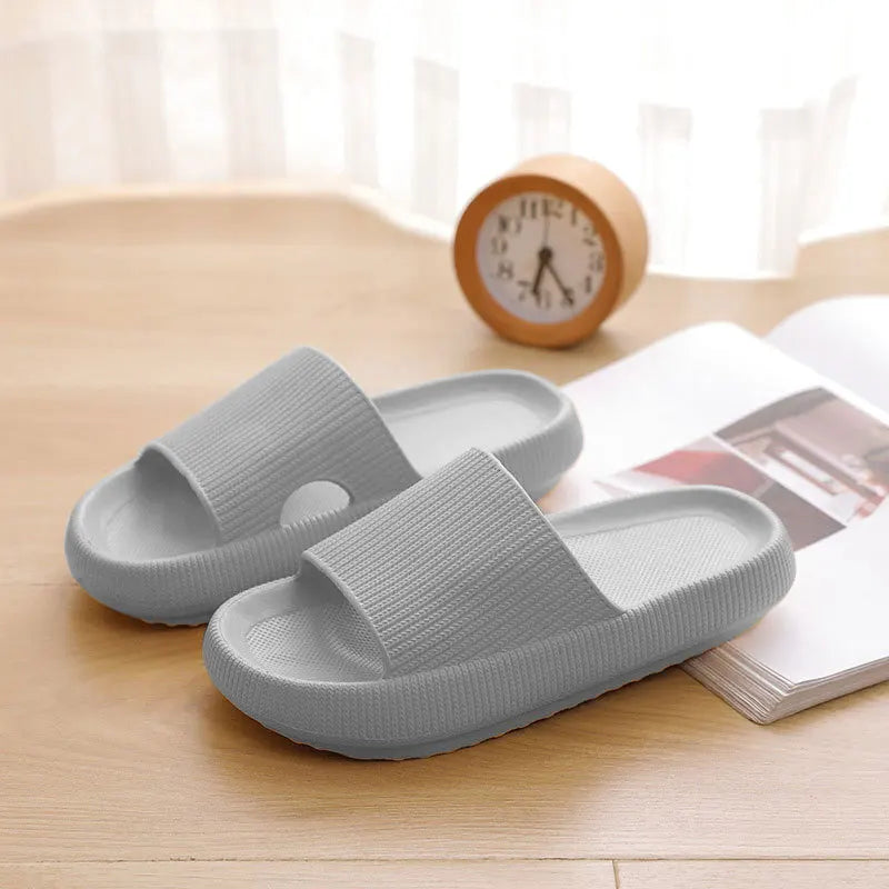 Kidmi Summer Thick Sole Slippers Women Sandals Household Softsole Slippers Antiskid Breathable Shoes Flat Sandals For Women