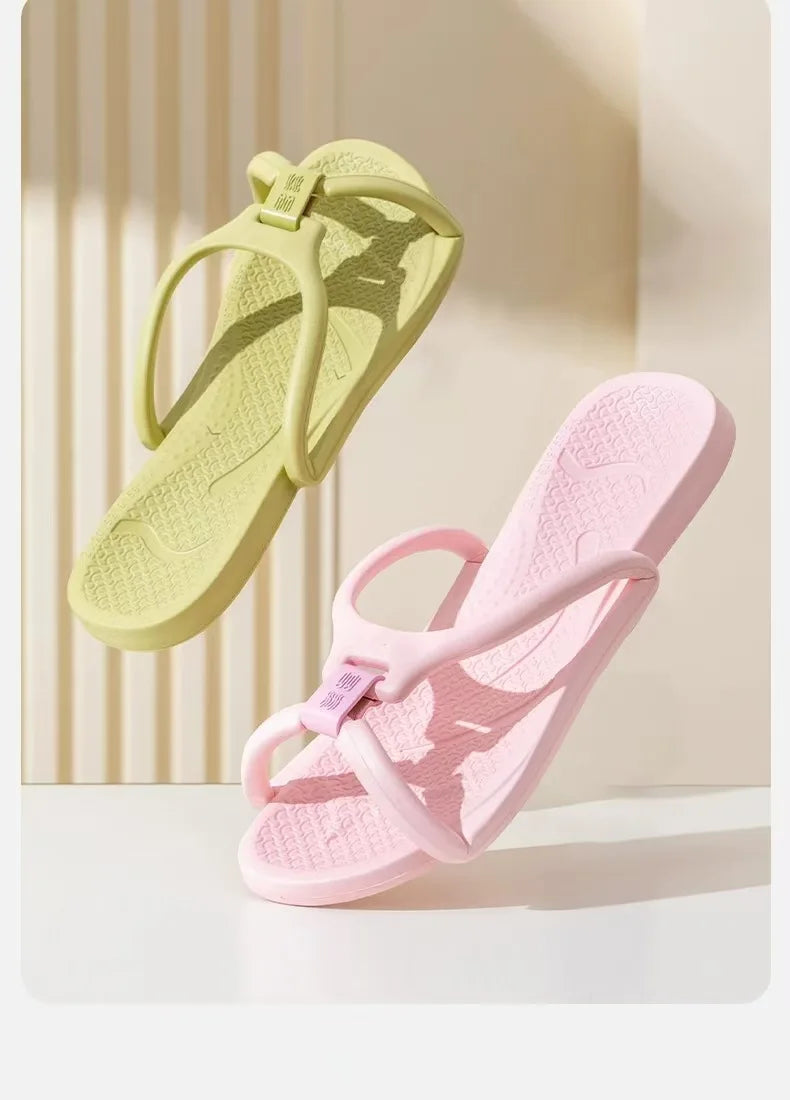 Foldable Travel Slippers Unisex EVA Flip Flops Hotel Non Slip Women Men Bathroom Indoor Slides Portable Lightweight Comfortable