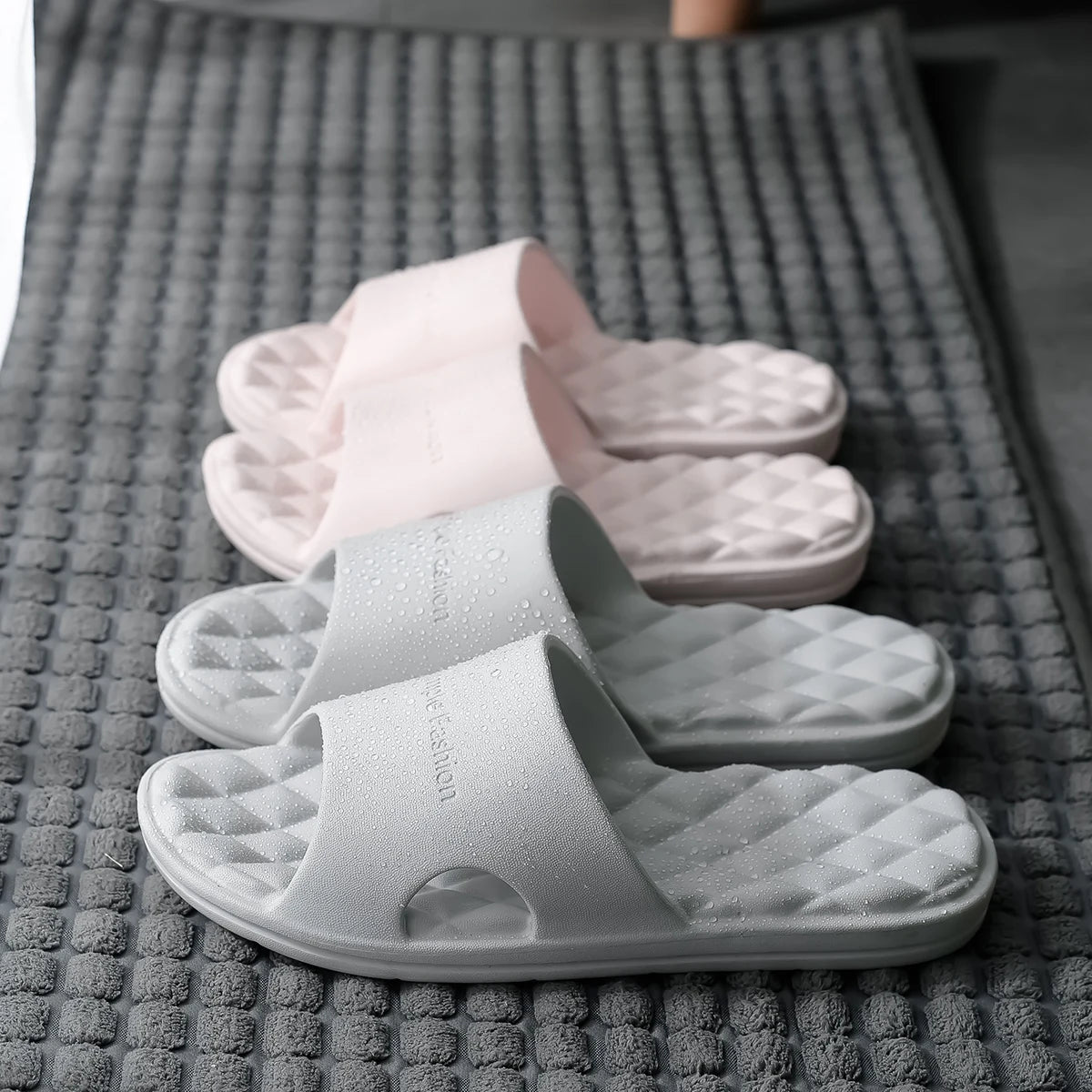 TZLDN 36-49 plus size EVA Soft Bottom Slippers for Women Home Bathroom Summer Sandals for Men Summer Beach Wear Unisex Slides