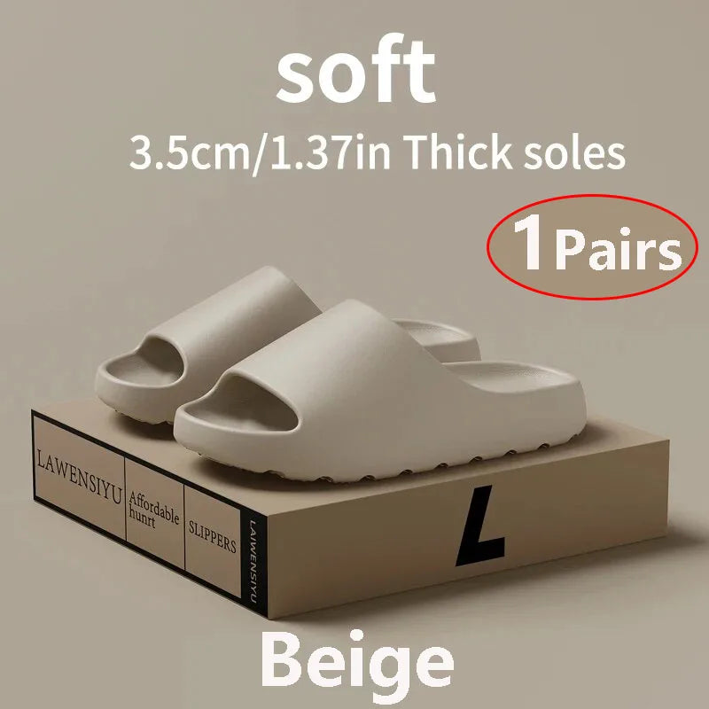 Coconut Slippers Men Women EVA Soft Like Stepping on Shit Thick Soled Sandals Solf Non-slip Wearing Slipper Outdoor Indoor Shoes