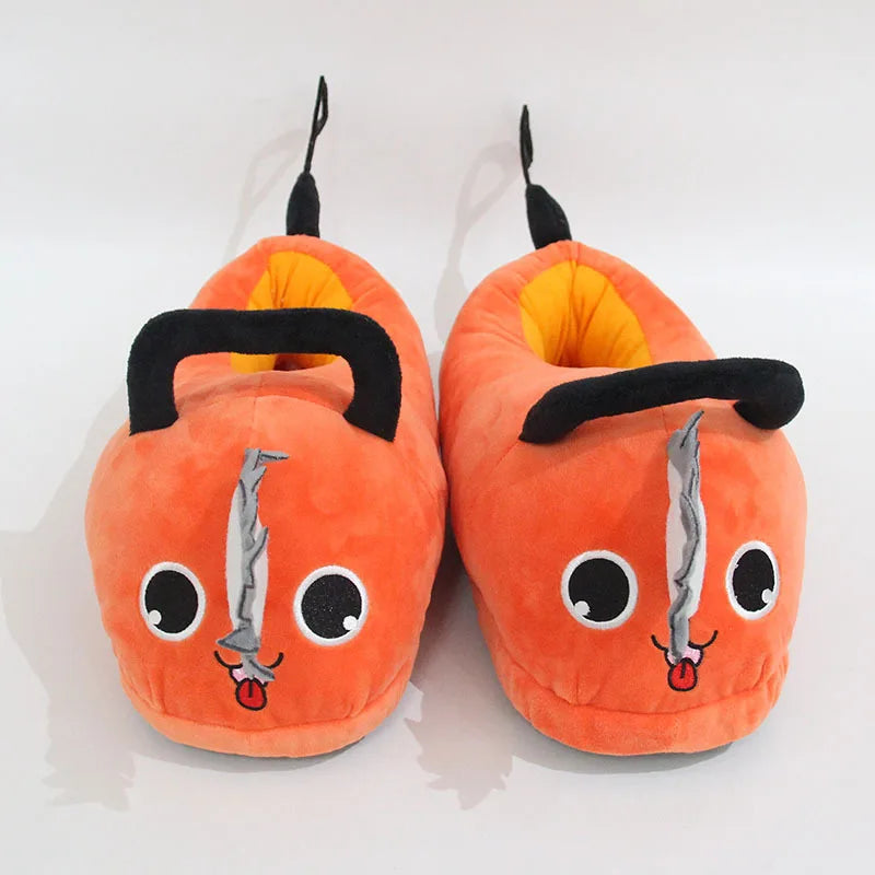 Chainsaw Home Slipper Womens Winter Warm Fuzzy Furry cartoon Plush Grip Sole Indoor Female Fluffy funny cute House Shoes Ladies