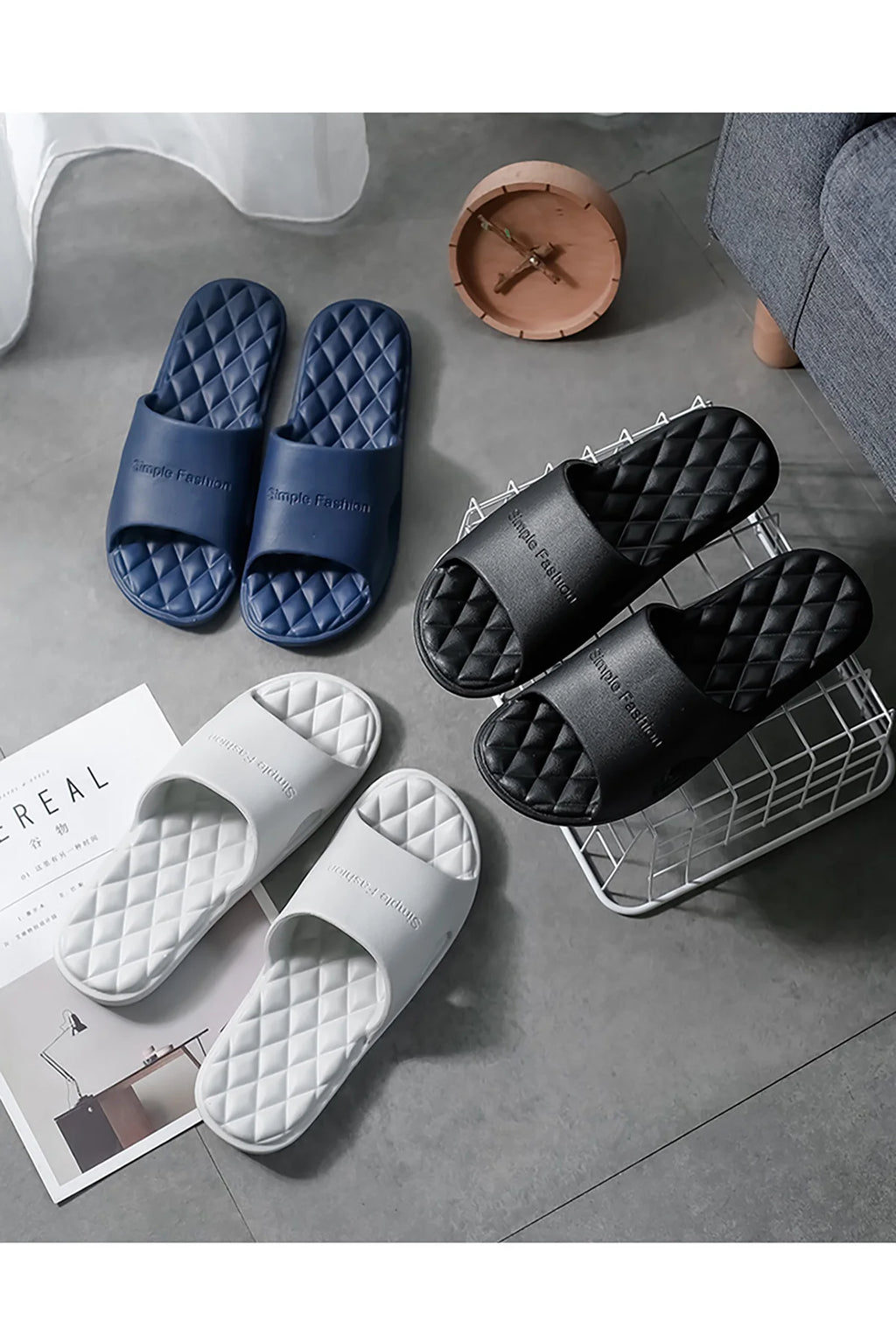 TZLDN 36-49 plus size EVA Soft Bottom Slippers for Women Home Bathroom Summer Sandals for Men Summer Beach Wear Unisex Slides