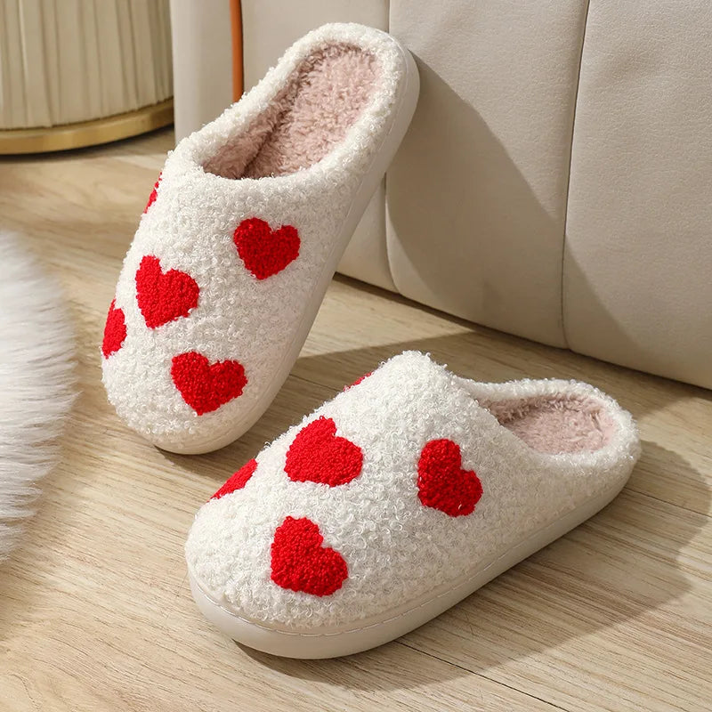 Women's Winter High-End Cotton Slippers, Women's Indoor Home Plush Warm Maternity Slippers, Couple Slippers with Added Fleece for Men in Autumn and Winter