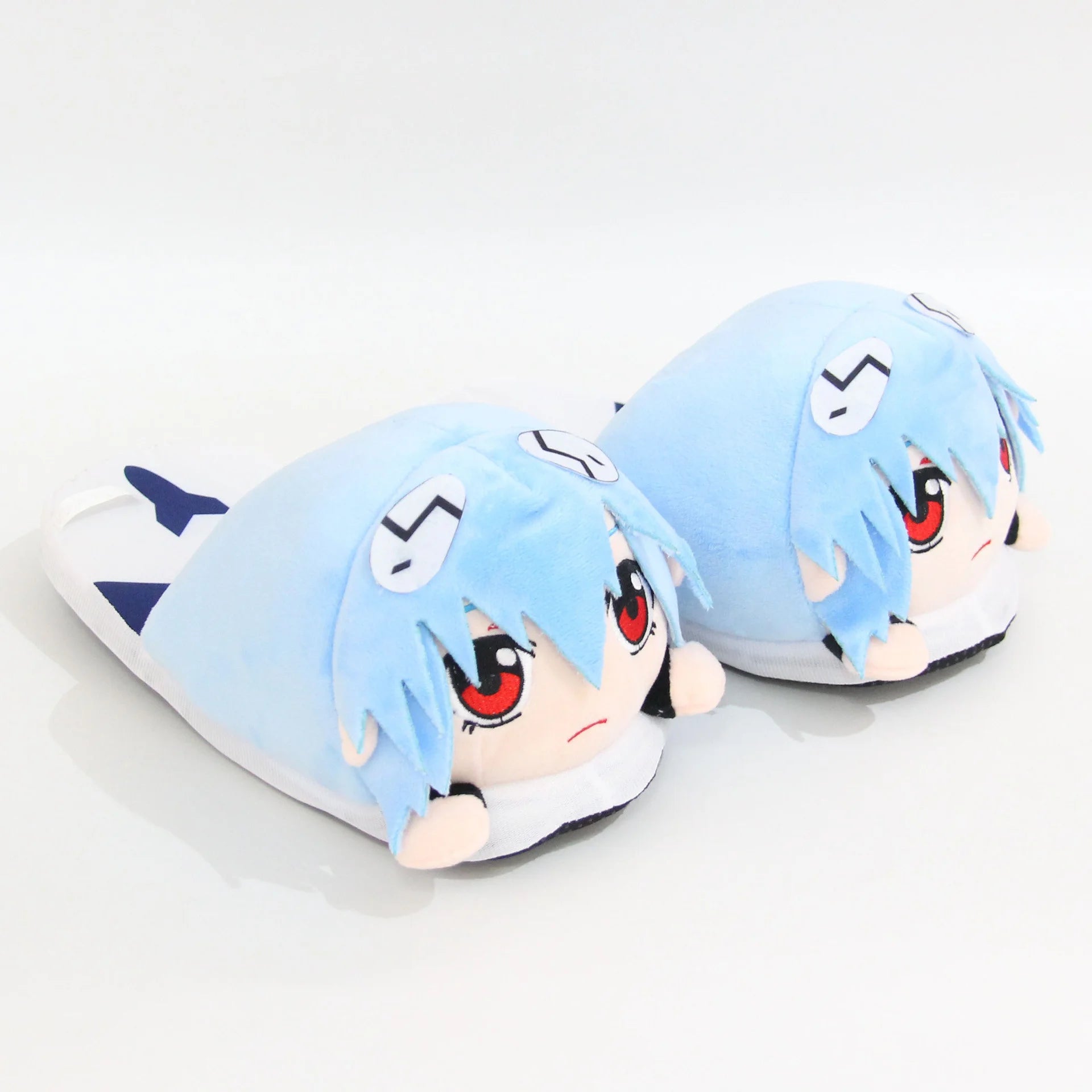 Cartoon Couple Home Slippers New Century Evangelical Soldier Plush Slippers Rei Ayanami Animation Autumn Winter Cotton Slipper