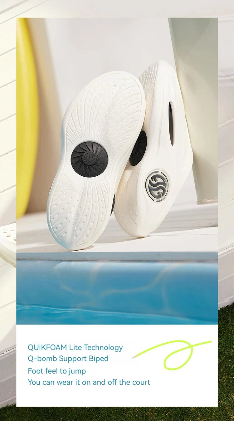 361 Degrees AG Whale 2.0 Men and Women‘s Slippers Soft Elastic Bacteriostatic Comfort Anti-slip Thick Bottom Slippers 672421103