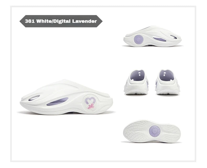 361 Degrees AG Whale 2 Men and Women's Trendy Slippers Anti-slip Deodorization Soft Comfortable Thick Bottom Slippers 672421103