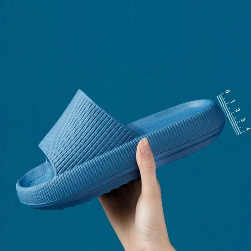 Kidmi Summer Thick Sole Slippers Women Sandals Household Softsole Slippers Antiskid Breathable Shoes Flat Sandals For Women
