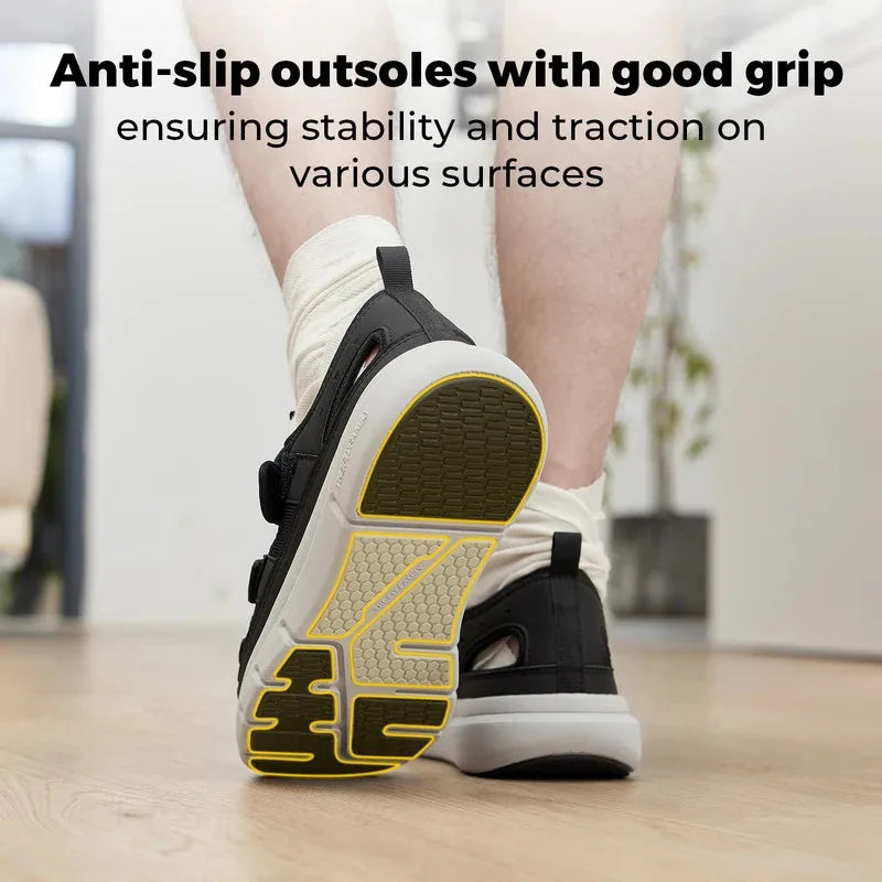 FitVille Men's Sandals Widened Diabetes Shoes Mens Casual Shoes Lightweight for Plantar Fasciitis Arch support Relief Pain