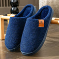 Winter Men Felt Platform  House Slippers Ultra Warm Cushion   Cozy Living Non-Slip TPR Outdoor Indoor House