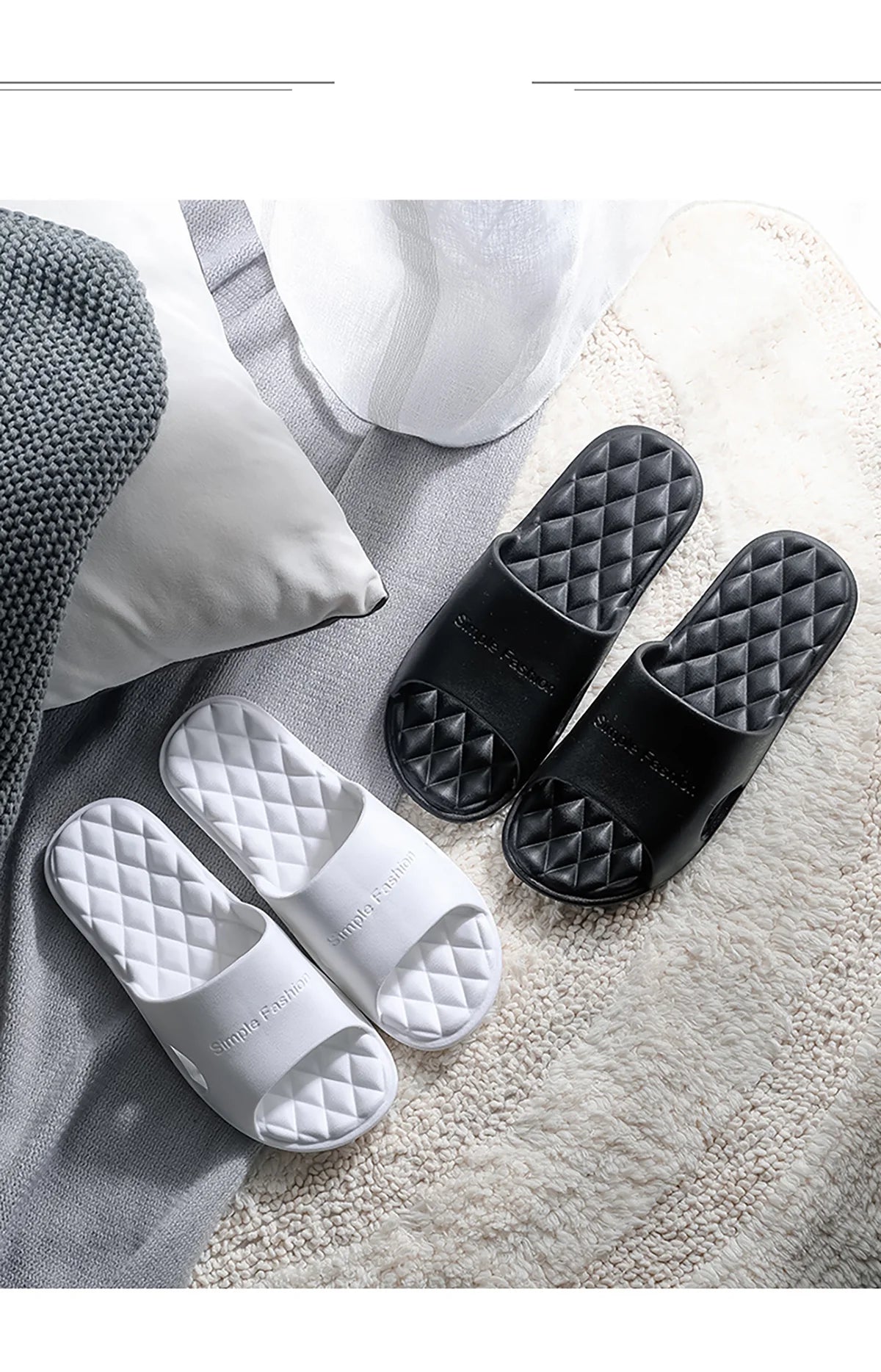 TZLDN 36-49 plus size EVA Soft Bottom Slippers for Women Home Bathroom Summer Sandals for Men Summer Beach Wear Unisex Slides