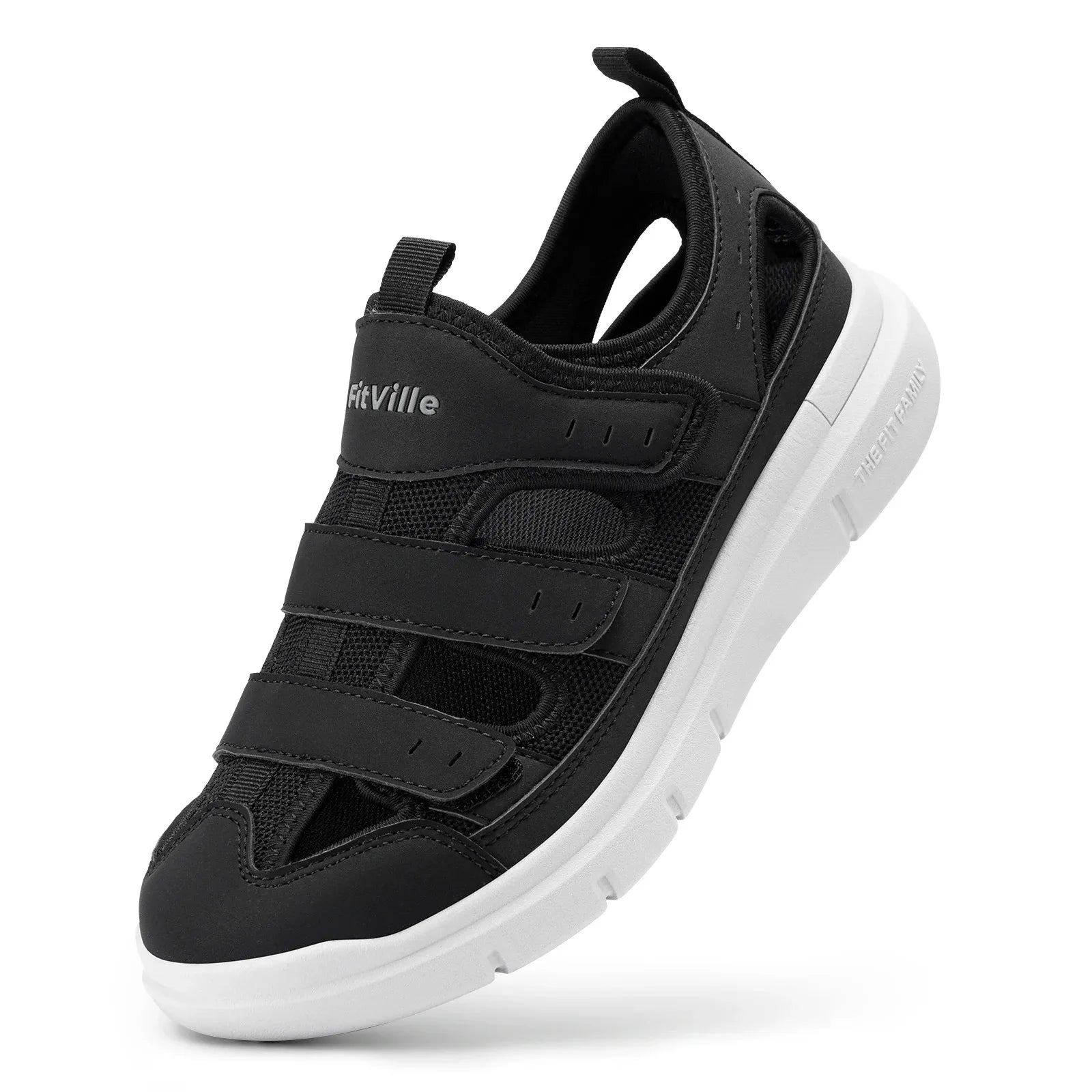 FitVille Men's Sandals Widened Diabetes Shoes Mens Casual Shoes Lightweight for Plantar Fasciitis Arch support Relief Pain