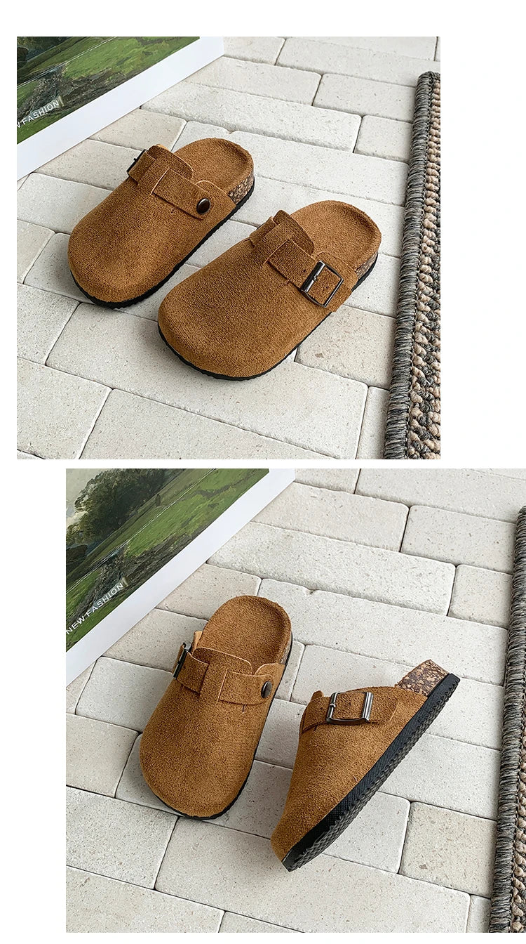 Children's Outdoor Slippers Casual Flat Shoes, Breathable Outdoor Shoes Suitable for Indoor and Outdoor Activities