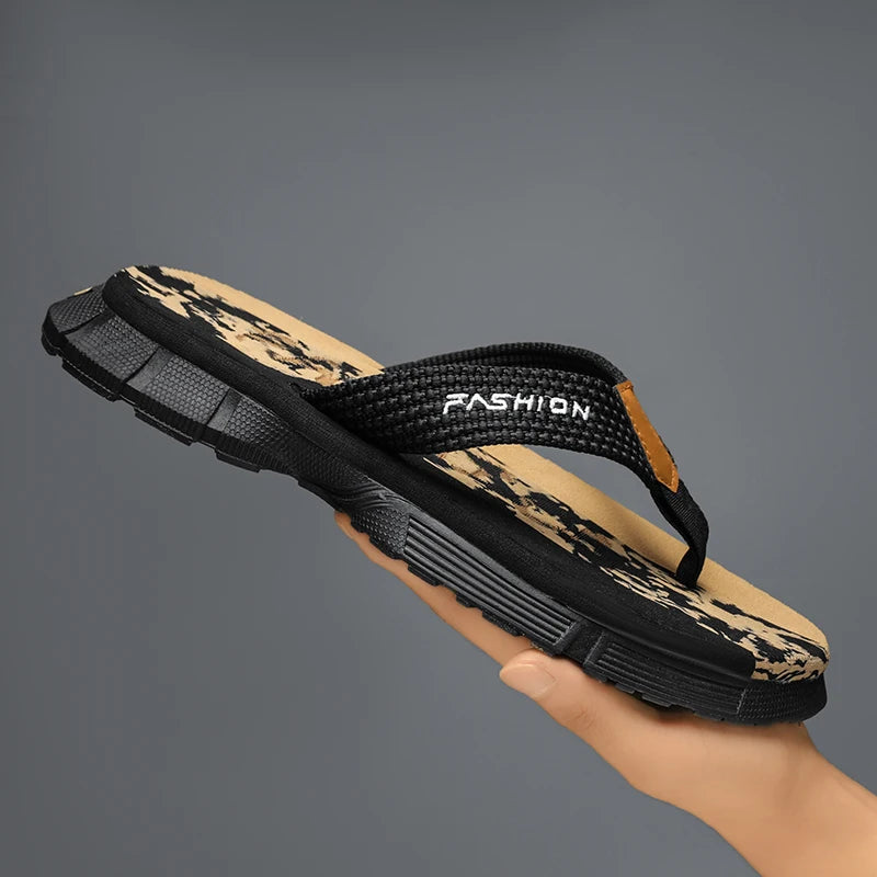 Casual Flip Flops For Men Slippers Beach Sandals Summer Non-Slip Flat Slides Men Slippers Indoor House Shoes Man Male Slipper