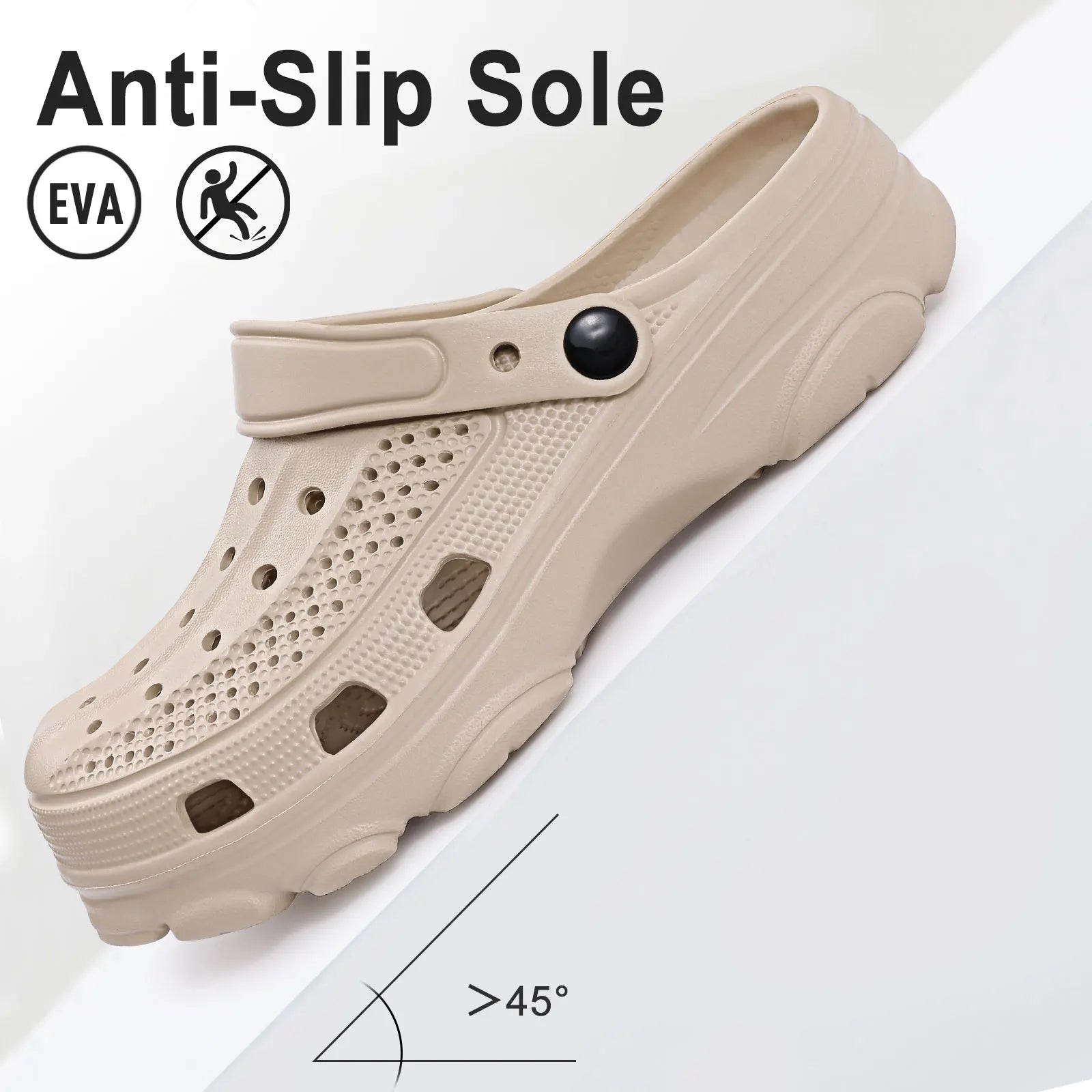 Kidmi Fashion Men Clogs Slippers Summer Clogs Slippers Outdoor Breathable Beach Slippers Soft Men Garden Slippers Home Sandals